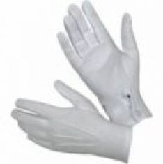 Parade Gloves - White Nylon Stretch - Pair